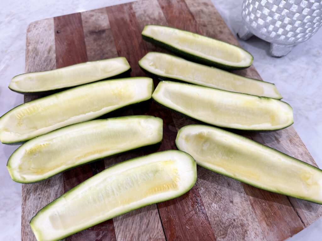 fresh zucchini prepared