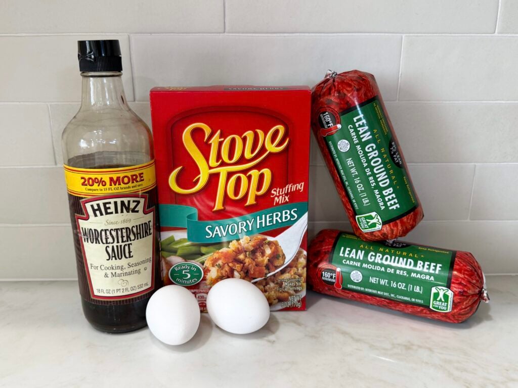 Meatloaf Made with Boxed Stuffing Ingredients