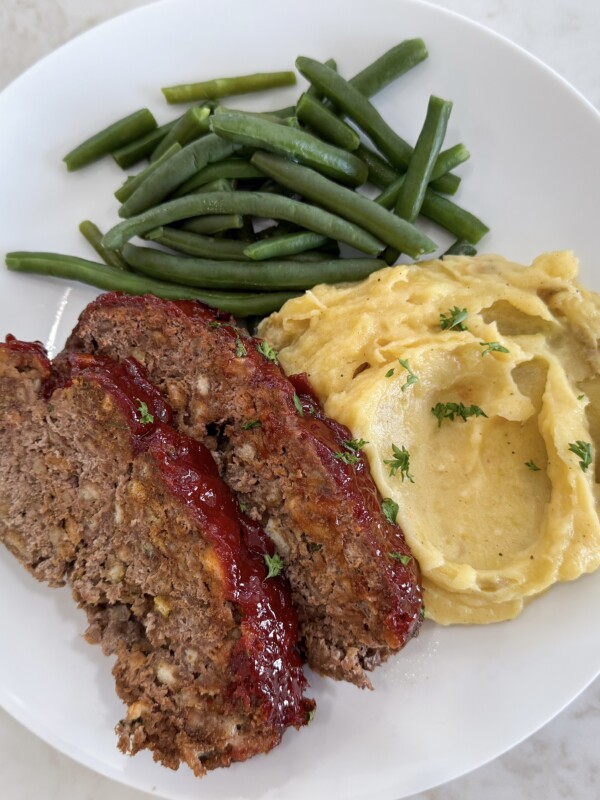 Homemade Meatloaf with StuffingโFinished Dish