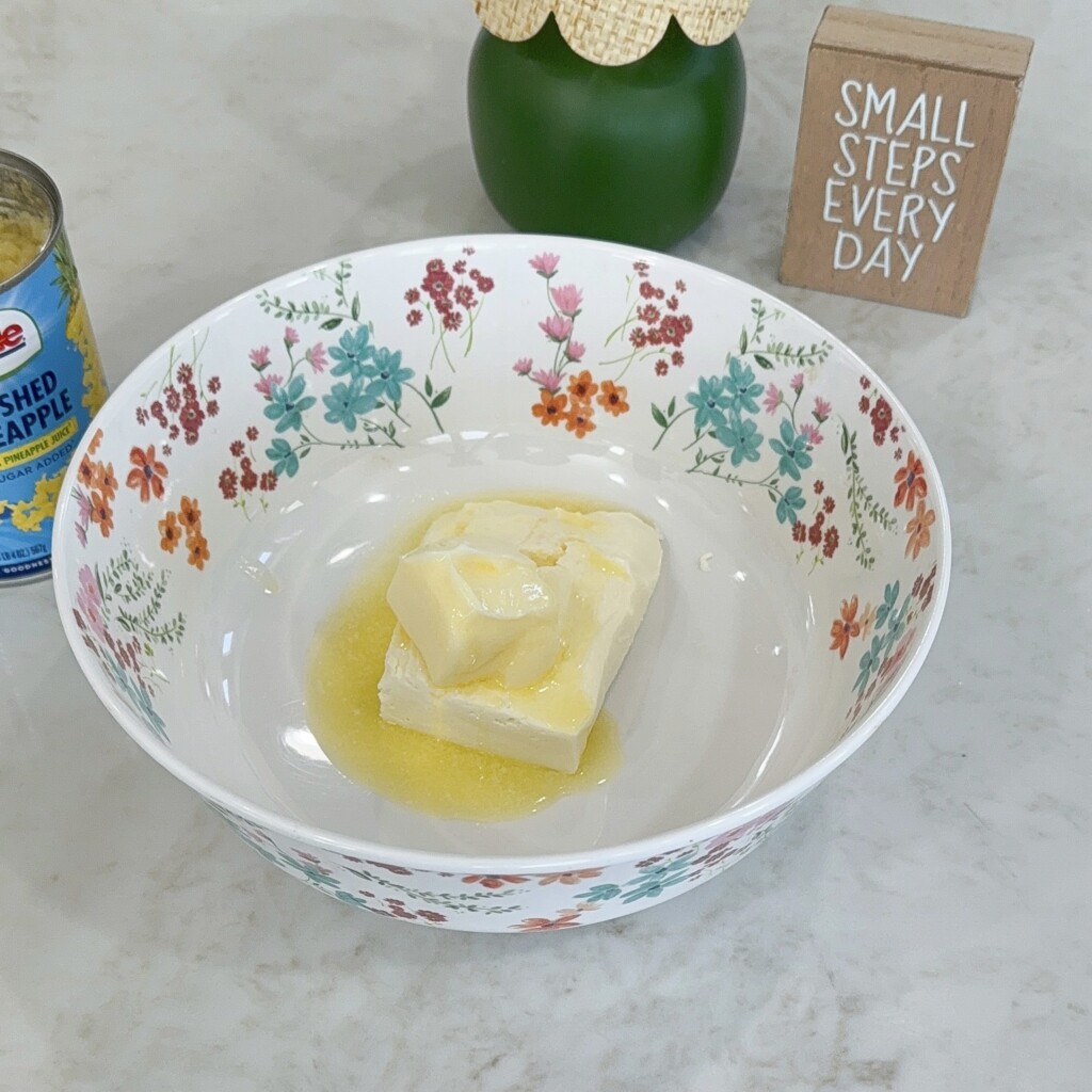 add cream cheese and butter to bowl