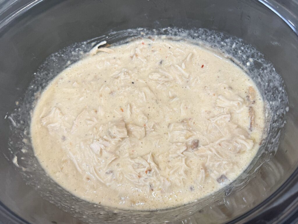 Shred creamy chicken
