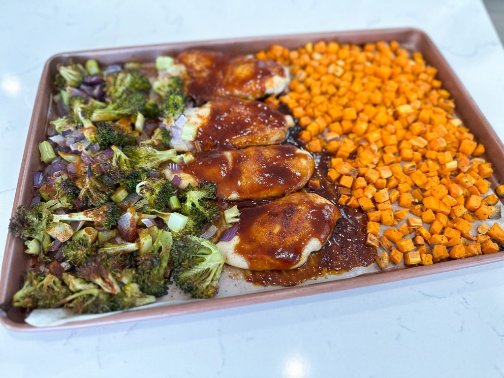 sheet pan bbq chicken