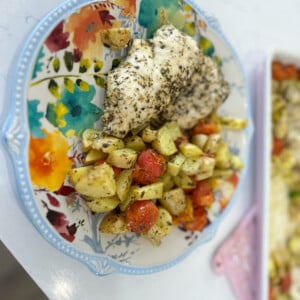 sheet pan pesto chicken