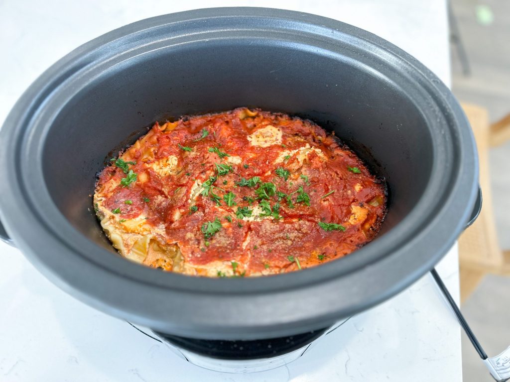 slow cooker vegetarian lasagna