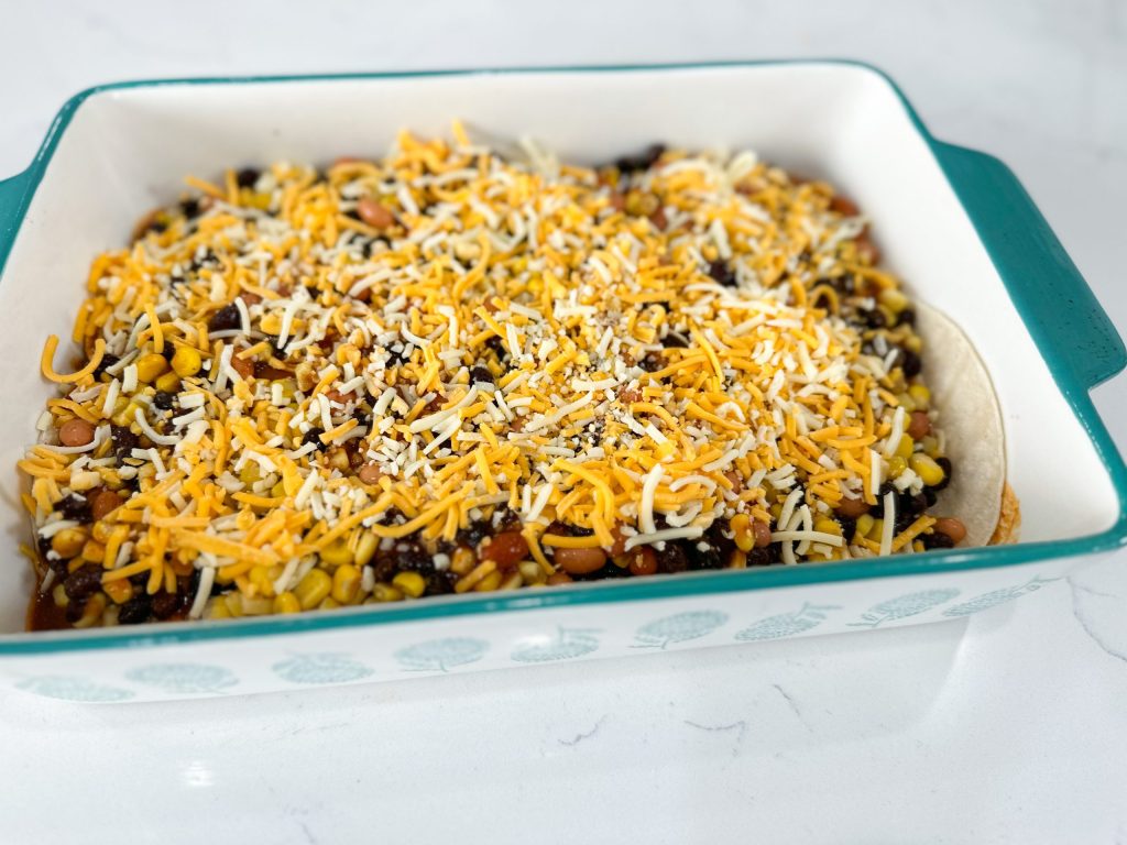 black bean enchilada casserole