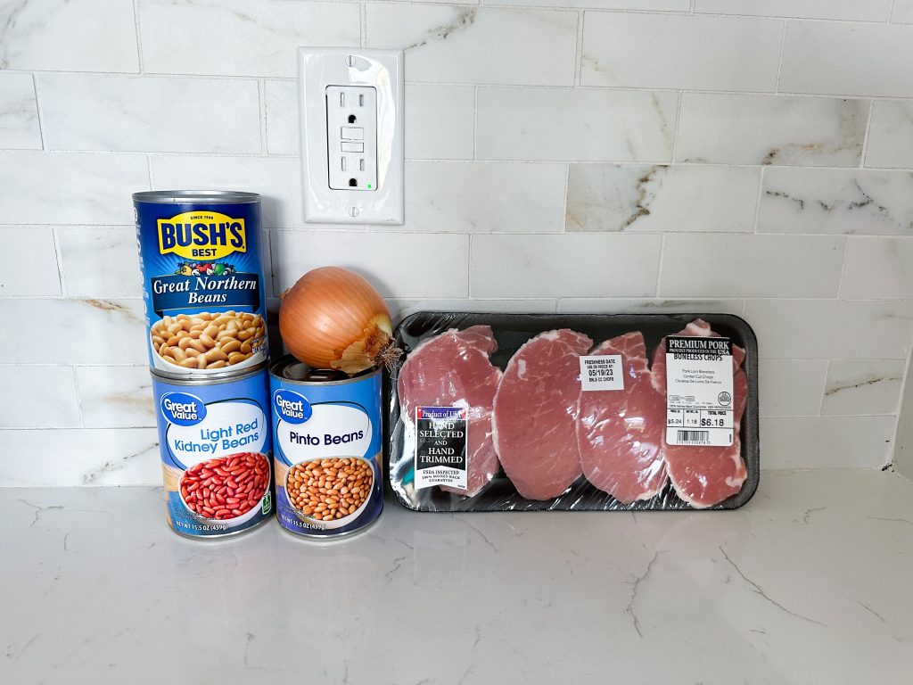 pork chops and baked beans