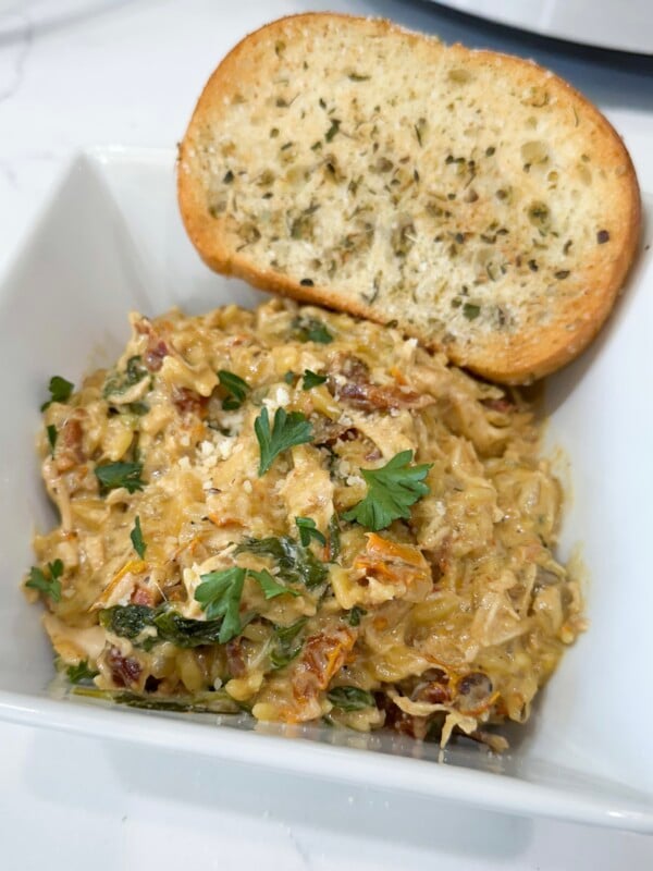slow cooker chicken and orzo