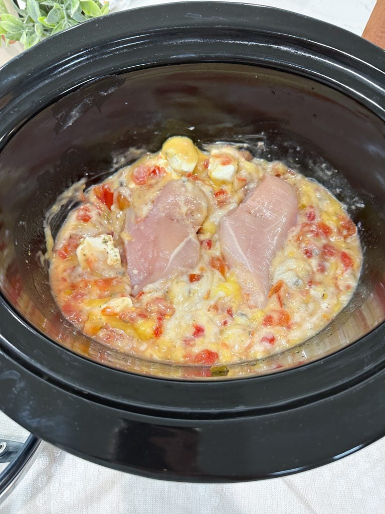 Slow cooker chicken spaghetti