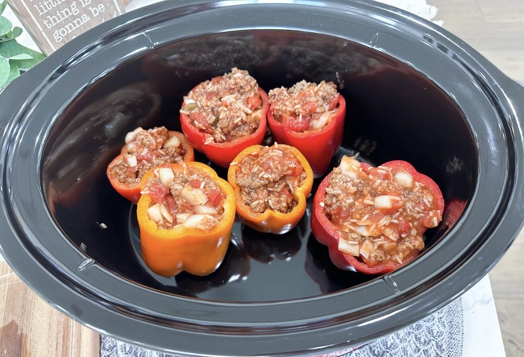 slow cooker stuffed peppers