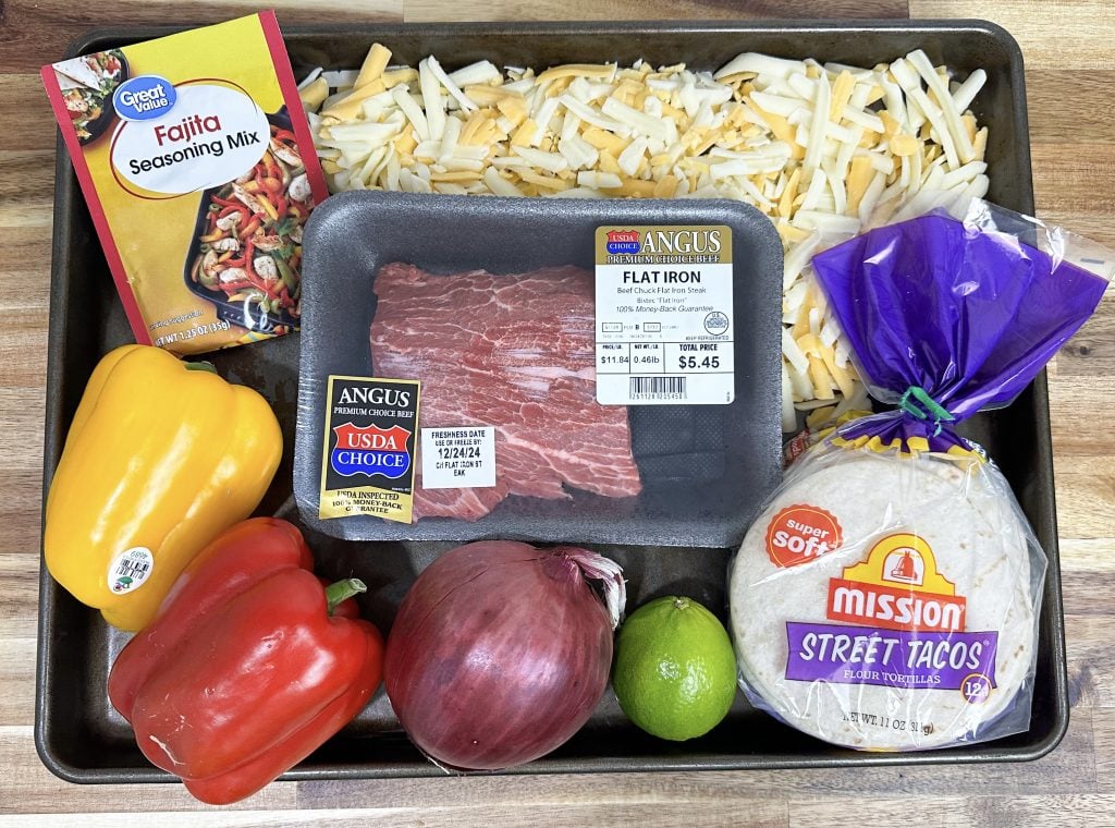 easy sheet pan steak fajitas