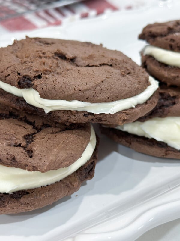 homemade Oreo cookie sandwiches