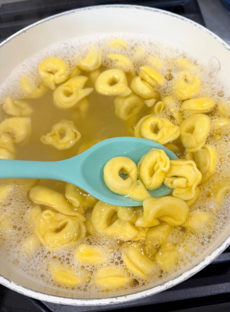 Skillet Tortellini with spinach
