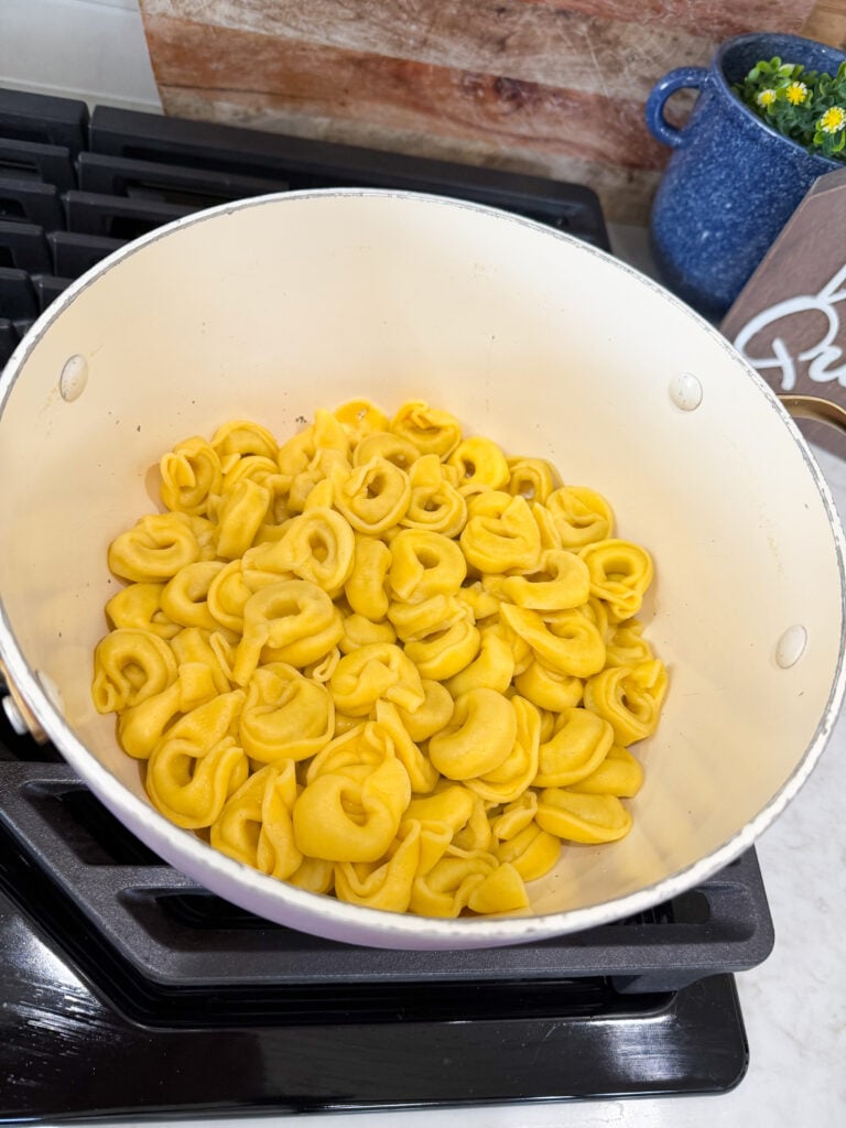 Skillet Tortellini with spinach