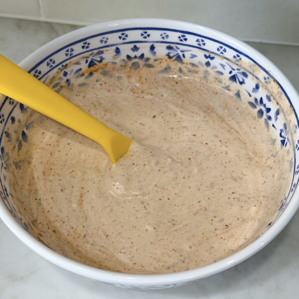 creamy salsa ranch mixture