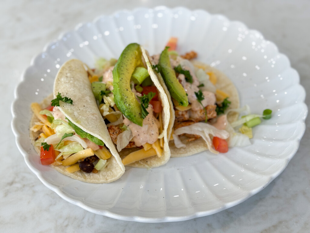 chicken taco wrap with creamy salsa ranch