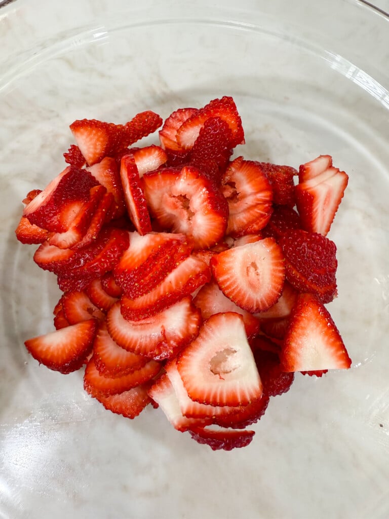 freshly sliced strawberries