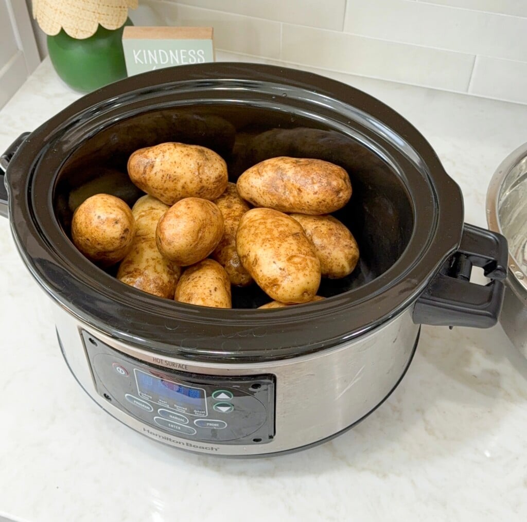 slow cook baked potatoes