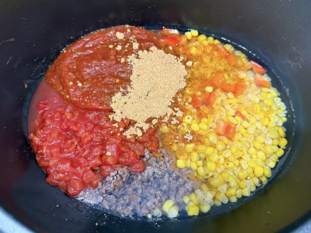 slow cooker taco pasta