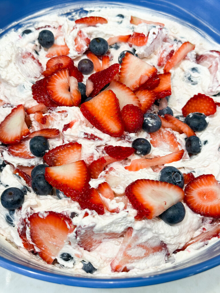 perfectly creamy fruit salad
