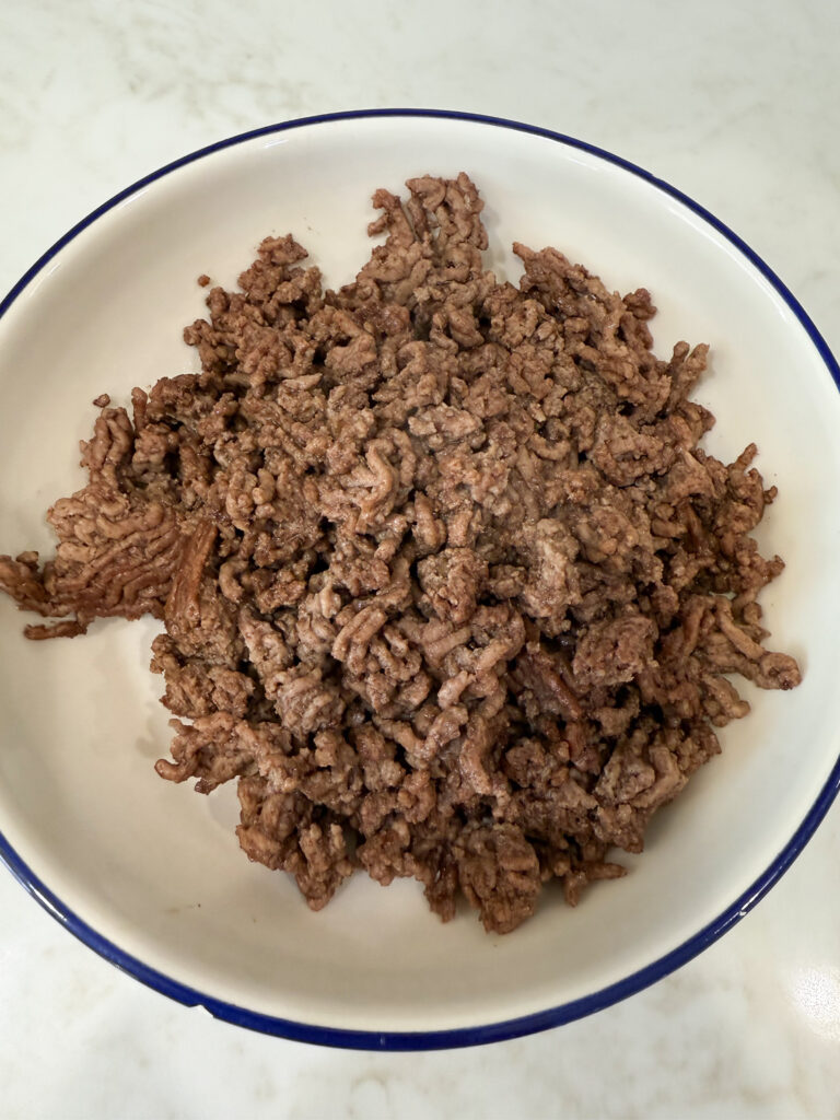 brown beef from stir fry