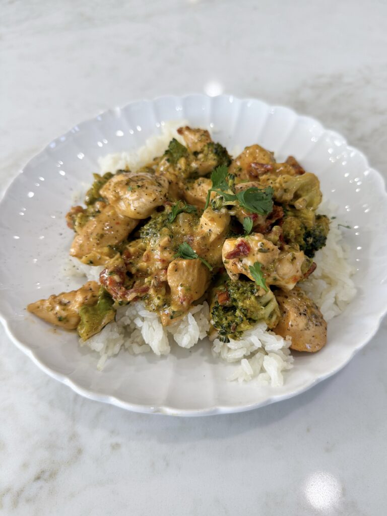 tiktok chicken and broccoli dinner