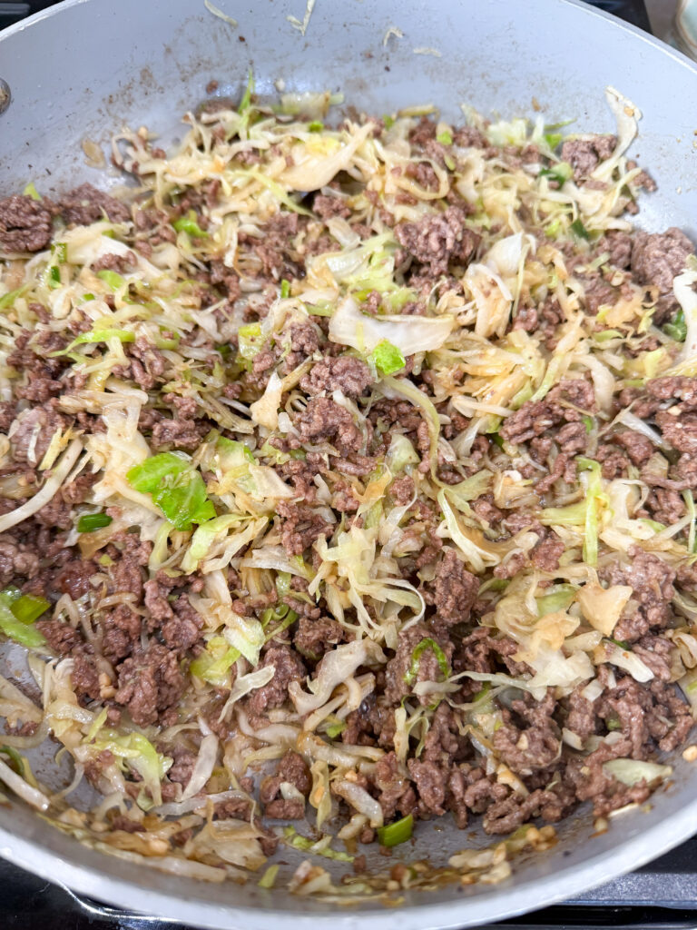 finished Egg roll in a bowl