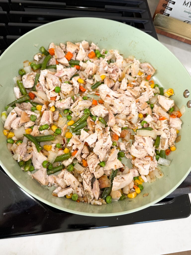 saute chicken and veggies