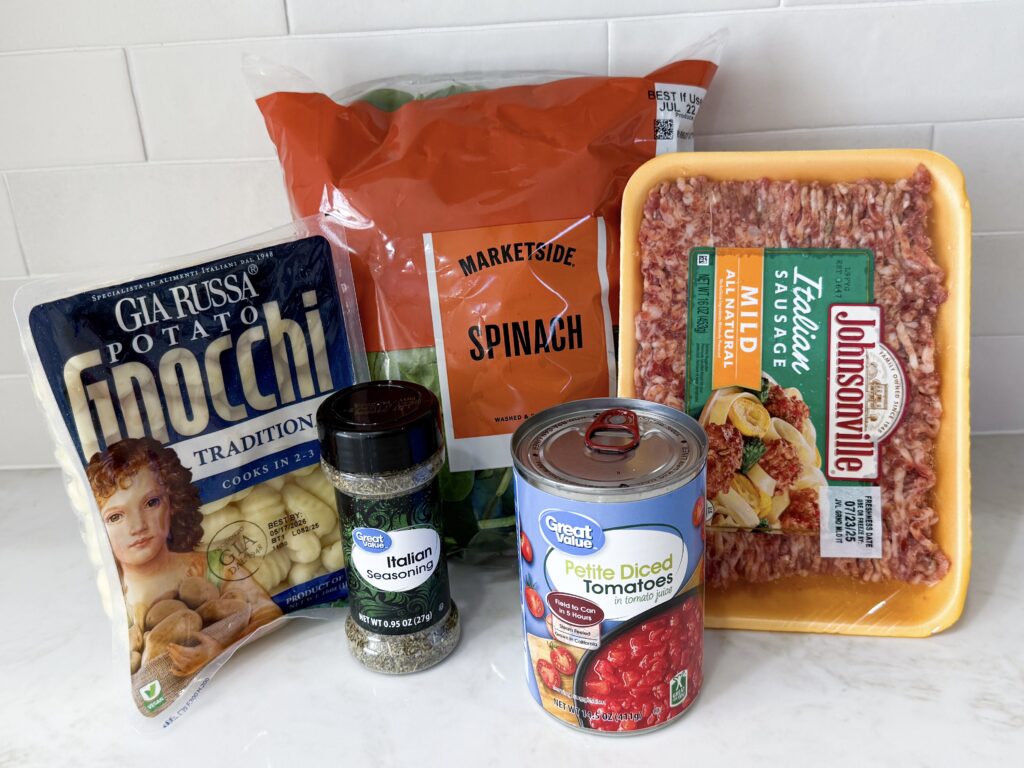 Simple Sausage and Tomato Gnocchi ingredients