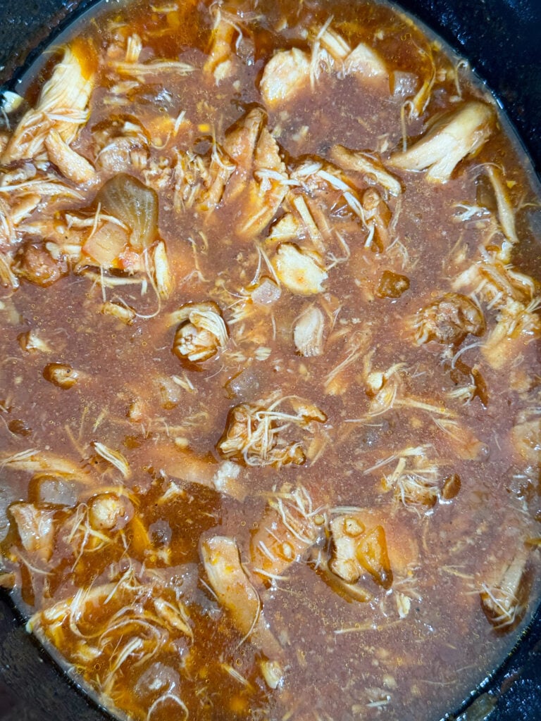 cooked chicken in Hawaiian sauce