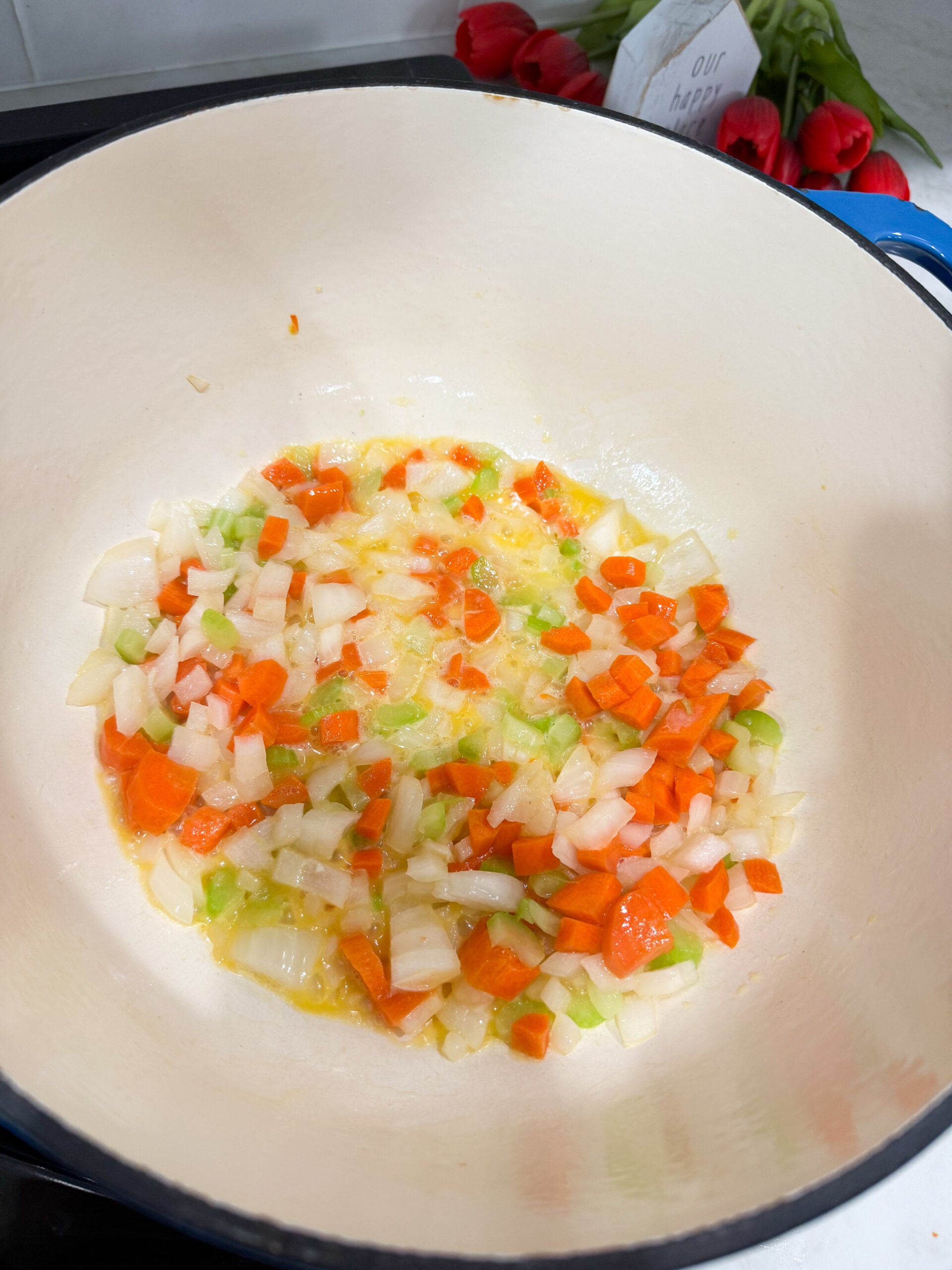 sautéing vegetables in butter